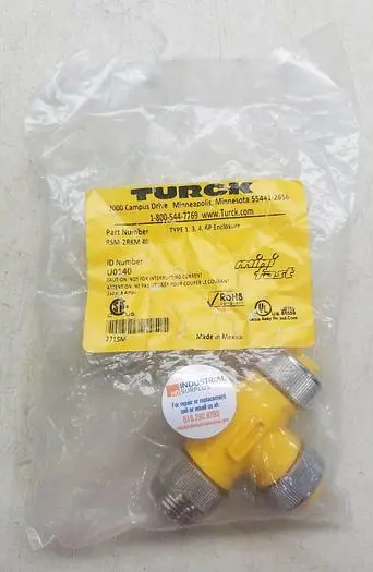 New | in-Stock TURCK U0140 - RSM - 2 RSM 40 BUSS TEE - YELLOW Valves/Fittings | ND Industrial Surplus #1222571