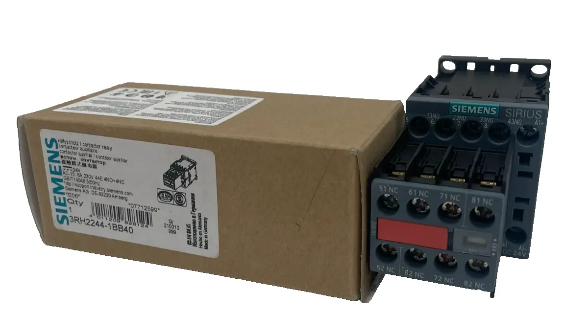 NEW SIEMENS 3RH2244-1BB40 CONTACTOR RELAY 3RH22441BB40