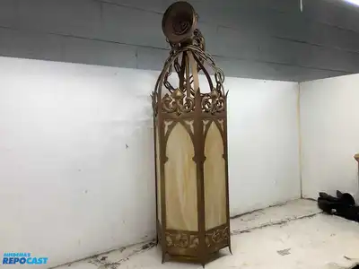 45” tall 15” wide mid century church hanging parlot