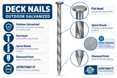 Huttig-Grip Outdoor Galvanized Deck Nails Construction Fasteners | Products Corporation of North America, Inc. (1)