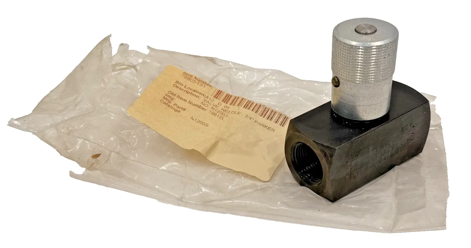 NEW PARKER N1200S HYDRAULIC CONTROL VALVE 3/4-14 THREAD 25 GPM 5000 MAX PSI