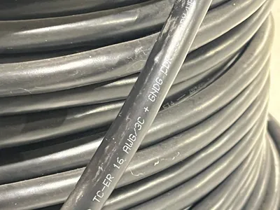 SAB 35661604 16 AWG 4C TC Foil & Braid PVC Black Wire 60ft ESTIMATED LENGTH - New