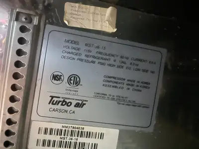 Used Turbo Air Used 36" Turbo Air MST-36-15 Mega Top 2 Door Refrigerated Sandwich Prep Table 120V Food Prep Tables Illinois US | Falcon Restaurant Supply #1375661