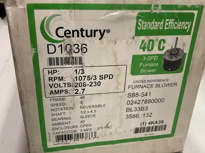 New | in-Stock CENTURY D1036 HVAC Parts and Equipment Ohio US | Surplus Asset Holdings #1241419