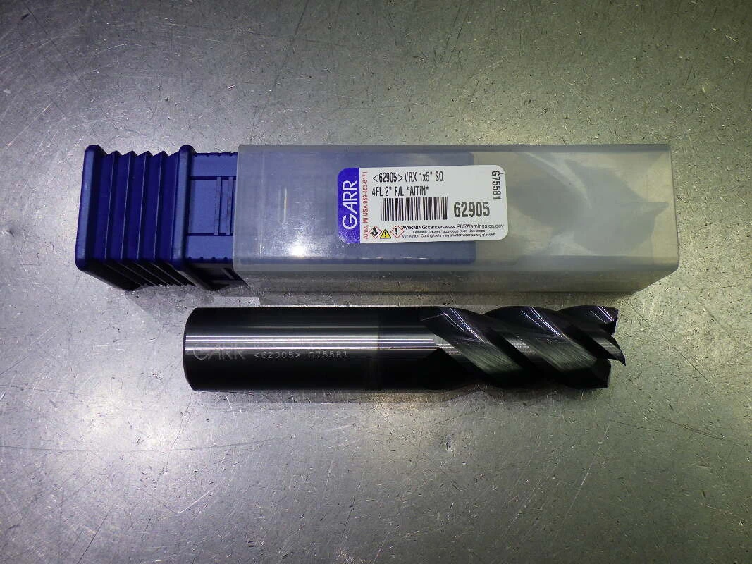 GARR VRX 1" 4 Flute SQ Variable Helix Carbide Endmill 1" Shank 62905 (LOC11)