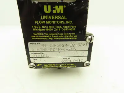 UFM Flow MH-NSF50GM-12-32V1 0-M3WR-PC4M-C-Z86 Flow Monitor 1-1/2"NPT B10481