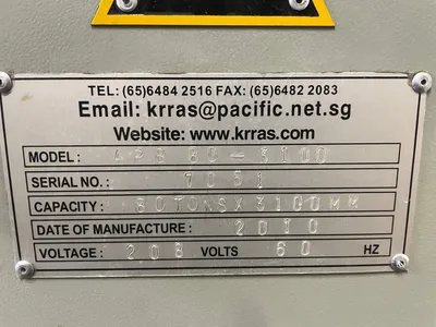 2010 KRRAS APB 80.31 Press Brakes | Bud's Equipment Sales (7)