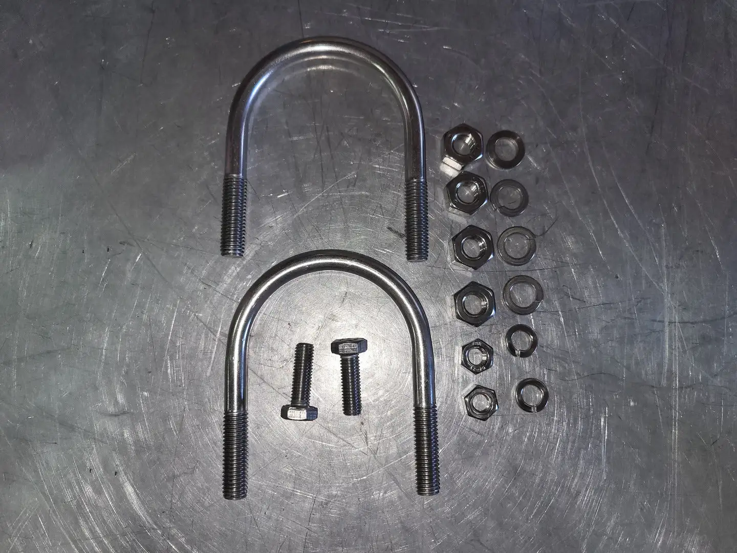 Assortment U-Bolts, Hex Nuts/Bolts, Washers