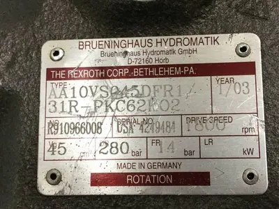 USED REXROTH AA10VSO45DFR131RPKC62K02