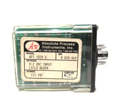 USED ABSOLUTE PROCESS API 1020 G SAFETY RELAY API1020G
