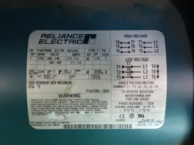 USED RELIANCE ELECTRIC P14H7206G