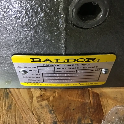 Baldor LF921-20-B5-J Gearmotor Speed Reducer Ratio 20:1 Nema 56C Right Hand Shaft