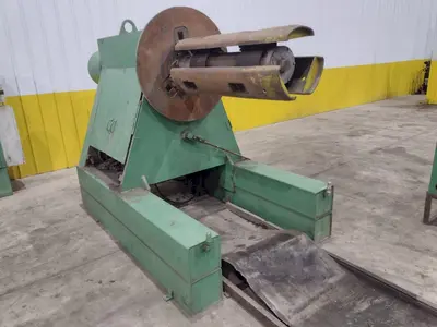 16 STAND X 4" x 36" WIDE R-PANEL ASC ROLLFORMER LINE WITH REEL & CUT OFF, BECK CONTROLS: STOCK #21176
