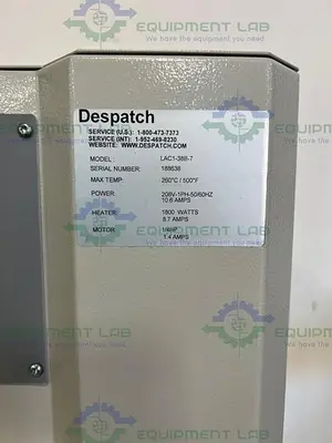 USED DESPATCH LAC1-38B-7 BURN-IN OVEN 260°C / 500°F ON STAND  18" X 18" X 18"
