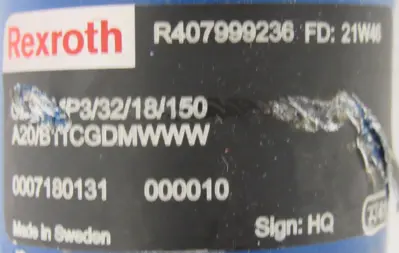NEW REXROTH R407999236 HYDRAULIC CYLINDER CDM1MP3/032/018/0150A2X/CGDMWWW