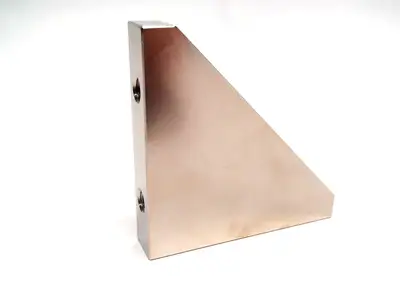 USED MISUMI TRIANGULAR TAPPED STANDARD HOLE STEEL GUSSET 80X80