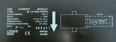 USED SIEMENS LEM LA1500-T/SP48 CURRENT MODULE LA1500TSP48