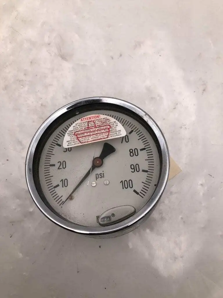 Wika Instrument Corp. 213.40 4″ Pressure Gauge 100PSI 1/4″ NPT 9314415