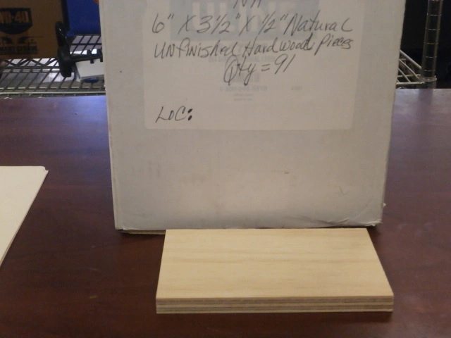 New 6"X3 1/2" X 1/2" Natural Unfinished Hardward Pieces (QTY 10)