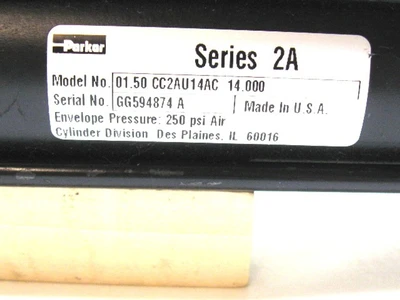 Used PARKER 01.50 CC2AU14AC 14.000 Parts (Hydraulics and Pneumatics) | Industrial Parts R Us Inc. #360478