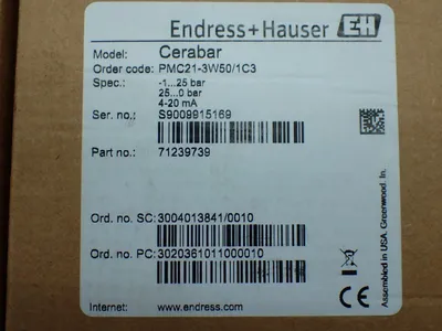 NEW ENDRESS+HAUSER PMC213W50/1C3