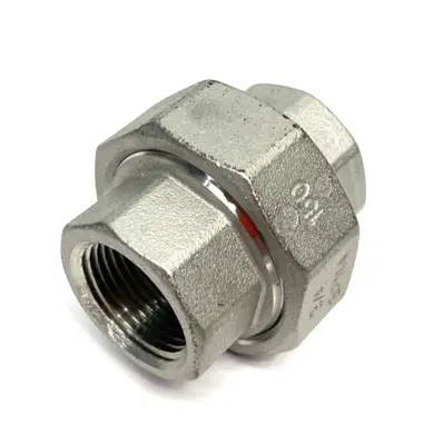 None | 3/4" NPT Female 304 Stainless Steel Union Pipe Fitting, Class 150 SP114 - New – Open box
