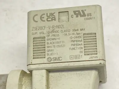 ZSE20CF-V-P-N02L | SMC  Digital Vacuum Sensor 12-24VDC - Used