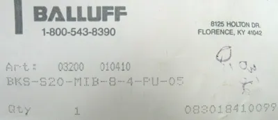 NEW BALLUFF BKS-S20-MIB-8-4-PU-05 INTERFACE BLOCK 03200 010410 BKSS20MIB84PU05
