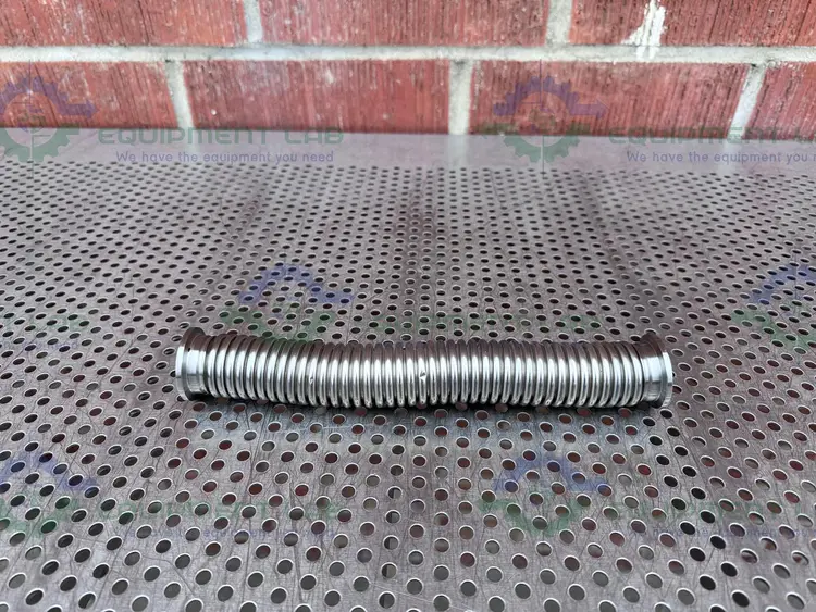 Used STAINLESS STEEL BELLOWS FLEXIBLE VACUUM HOSE 10" W/ KF 25 FITTING Hoses | Equipment Lab #486686