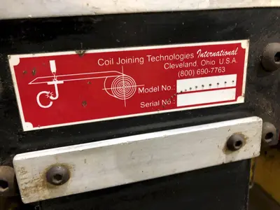 10" x .080" COIL JOINING TECH SHEAR BUTT END WELDER WITH MILLER ECONO TWIN HF WELDER: STOCK #19064