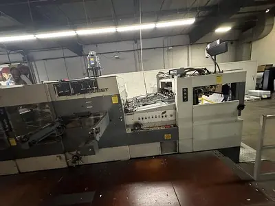 USED 1988 BOBST AUTOPLATINE SP102-CER DIE CUTTER W/ BLANKING