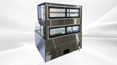 171-0287 51" Open Air Self Contained Over Under Deli Sandwich Case Cooler