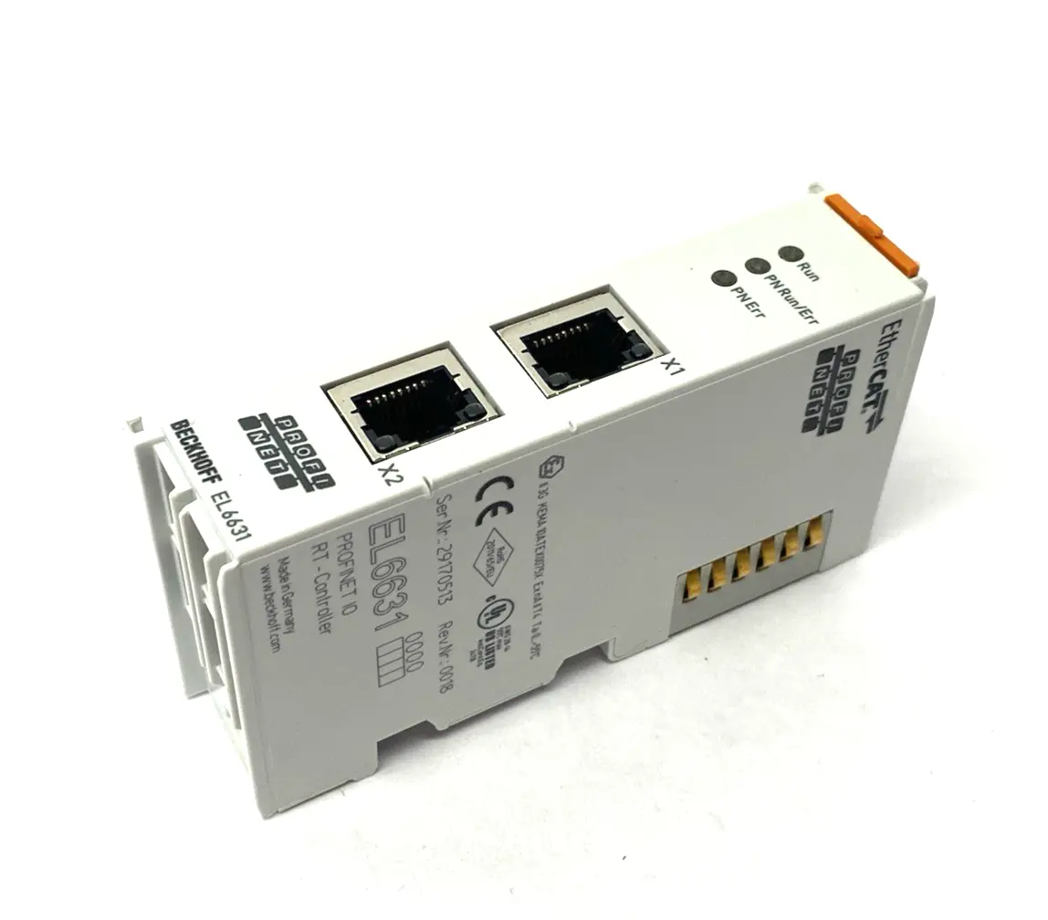 Used Beckhoff EtherCAT 2-Port Communication Interface, PROFINET RT Controller PLC Processors Michigan US | Maverick Industrial Sales #1398866