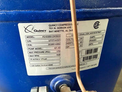 2021 QUINCY P2103DS12VCB23 AIR COMPRESSORS | Wheeler Machinery Sales (2)