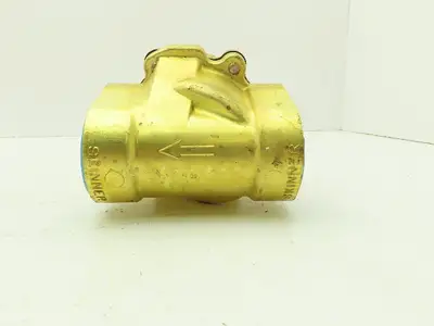 Skinner 4LA26LB8101 Brass Solenoid Valve 2-Way NC 24VDC 100 PSI 1-1/2" NPT