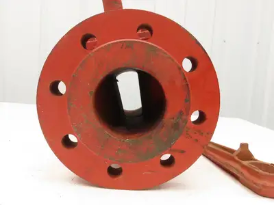 Rockwell Nordstrom 500 CWP 4 Plug Valve 4" Cast Iron 10" Flange 8 Hole W Wrench