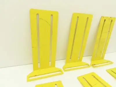 Allen Bradley 60-2724  2x10" Conveyor Sensor Reflector Bracket Yellow  Lot of 7