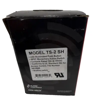 NEW ALARM CONTROLS TS-2 PUSH BUTTON TS-2TD TS2