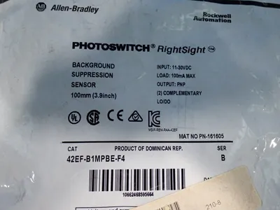New | in-Stock ALLENBRADLEY 42EFB1MPBEF4 Photoelectric Sensors Ohio US | HGR 24 #1006769