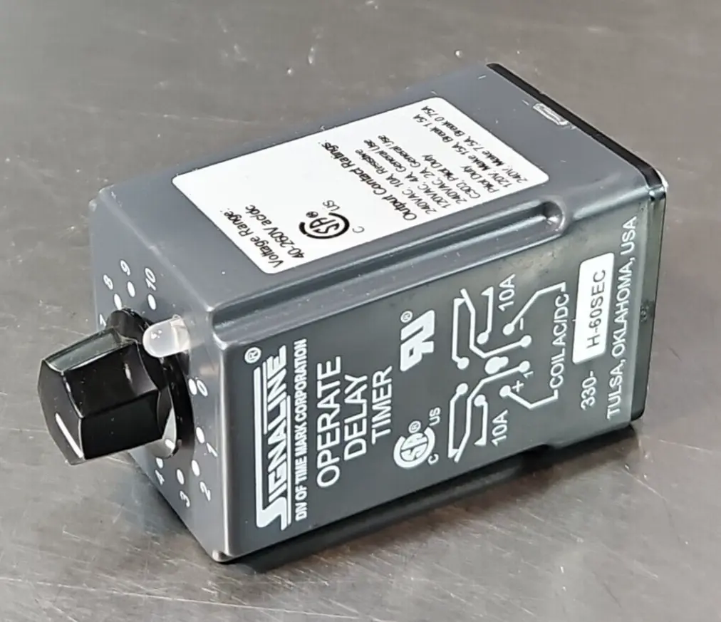 Signaline 330-H-60SEC Operate Delay Timer 10A 40-260V ac/dc (BIN411)