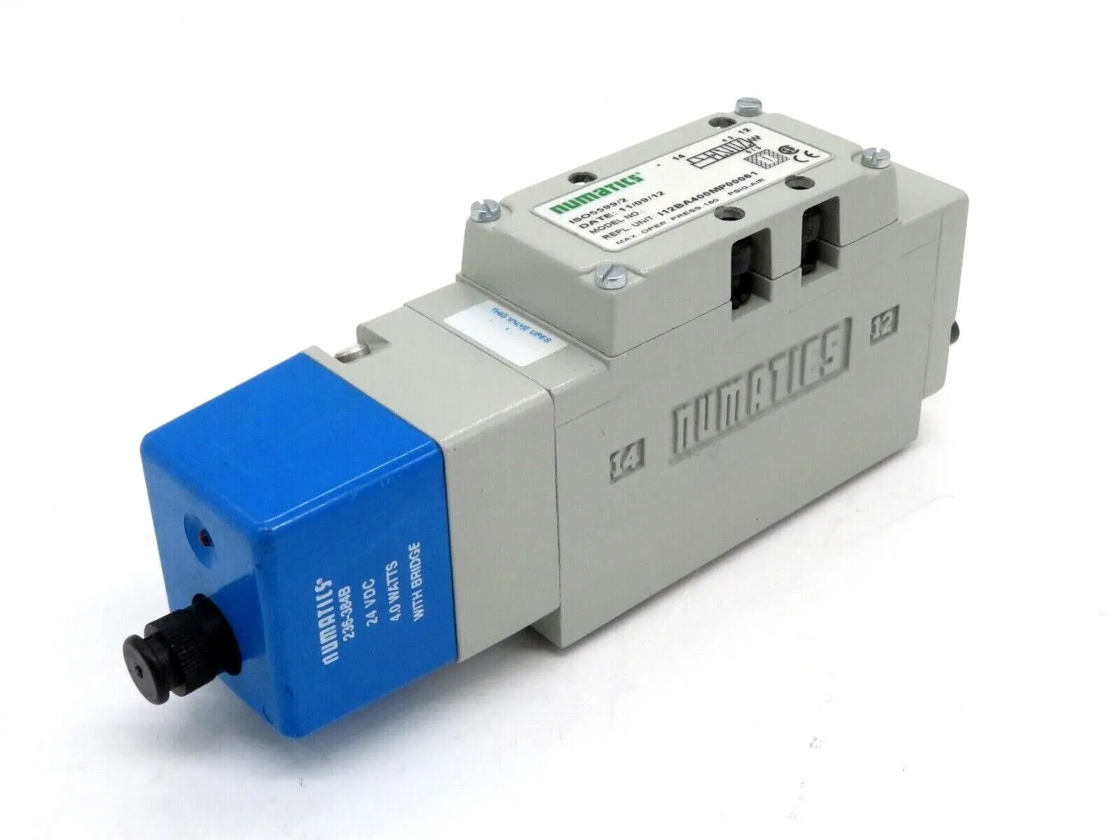 USED NUMATICS IS05599/2 PNEUMATIC VALVE I12BA400MP00061 IS055992