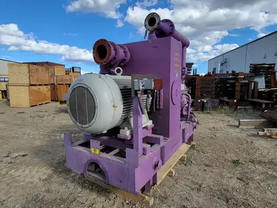 Vacuum Skid and Elmo Vacuum Pump w/ 115 hp Electric Motor