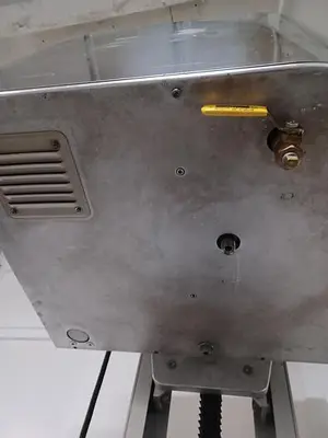 Citus jacketed mixing kettle and Alum-a-lift lifting cart