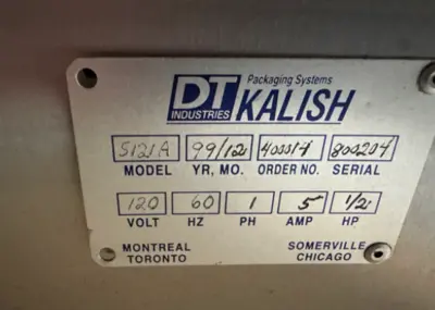 1999 DT Kalish 5121A Packaging Equipment | Global Machine Brokers, LLC (6)