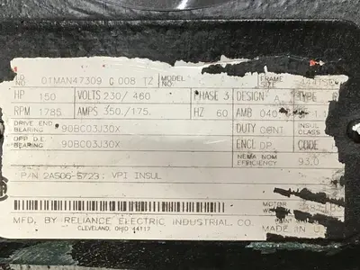 USED RELIANCE ELECTRIC 01MAN47309 G008 TZ