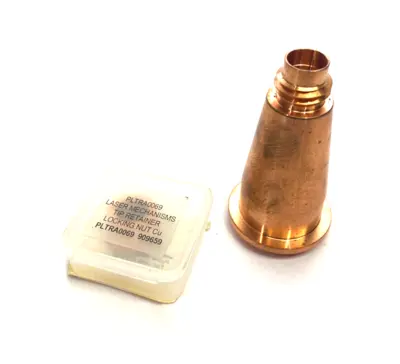 909658, PLTRE0055, 909659, PLTRA0069 | Laser Mechanisms PLTRE0055 Tip Retainer Extension & PLTRA0069 Locking Nut - New
