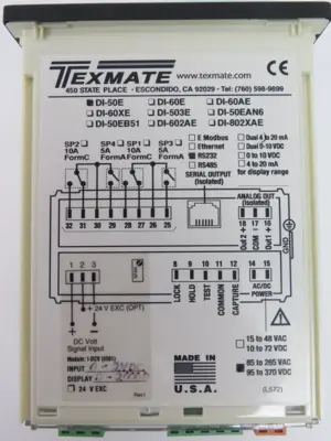 New | in-Stock Texmate DI-50E Meters - Misc California US | ANACAPA EQUIPMENT BROKERS, INC #1299960