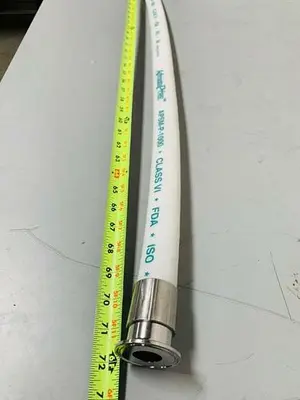 USED ADVANTAPURE APSM-P-1000 2" X 72" FLEXIBLE SILICON HOSE 150PSI