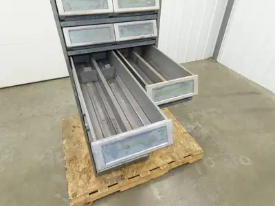 TAB Vintage Industrial Tape Card Storage Cabinet 10 Drawer Unit 19x28x52"