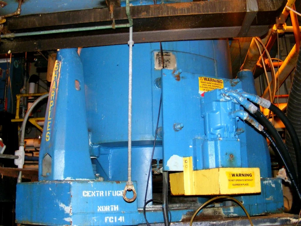 (2) Sharples T-1300 perforate basket centrifuges, 316SS.